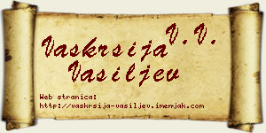 Vaskrsija Vasiljev vizit kartica